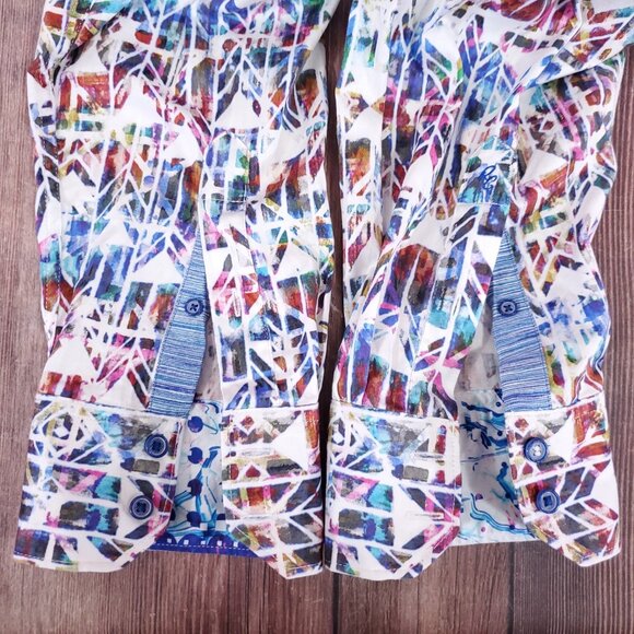 Robert Graham Mens 2XLT Abstract Geometric Colorful Long Sleeve Button Up Shirt - Picture 6 of 16